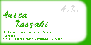 anita kaszaki business card